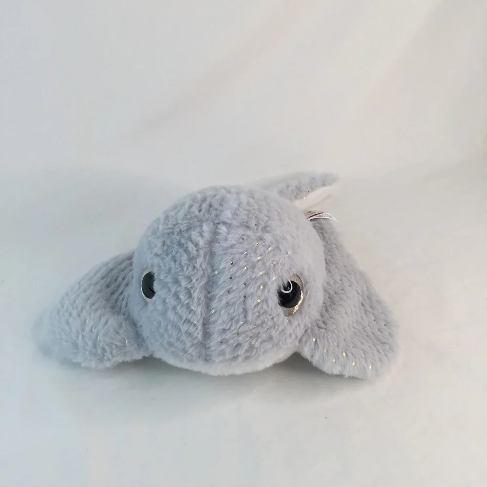 Fiesta Sea Treasures Stingray Plush 15in Grey Gold‎ Sparkle Dots A00375